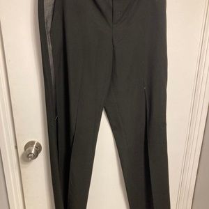 Black Dress Pants with leather detail